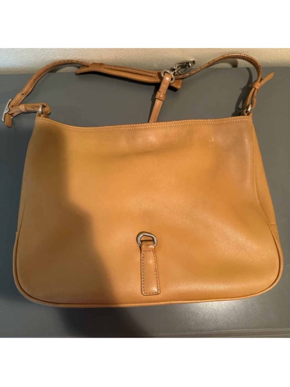 Coach Vintage Y2K Tan Leather Hampton clip Shoulder Bag style 7751 (2003) - Picture 5 of 14